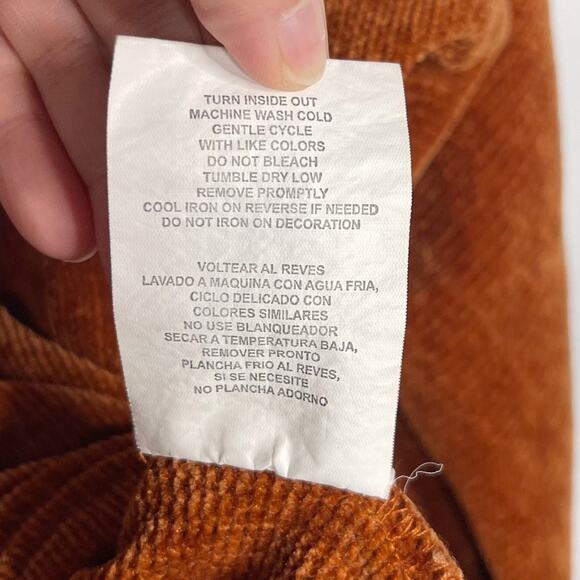 Coco + Jamieson Womens Medium M Rust Orange Chenille V Neck Sweater Pullover - Picture 8 of 8